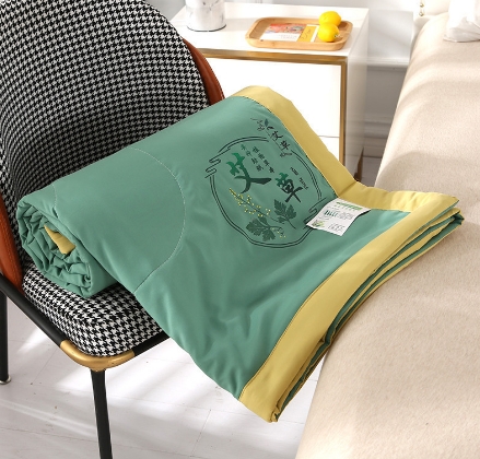 艾草驱蚊夏凉被空调被纯色夏被可